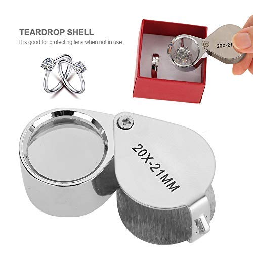 Portable Magnifying Glass, 20X/30X Magnification for Jewelry 20X/30X Portable Magnifying Glass Jewelry Check Reading Magnifying Glass Folding Bag 02 - NewNest Australia