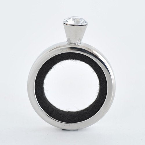 Alessi"Noe" Drop Ring in 18/10 Stainless Steel And Thermoplastic Resin Felt Lining, Silver - NewNest Australia