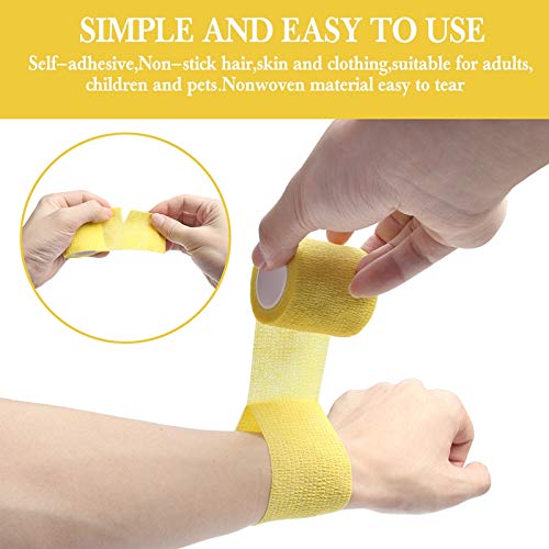 IKR Self Adhesive Tape,Cohesive Wrap Bandages, Camouflage Wrap Tape for Hunting, Strong Elastic Stretch Sports Tape for Wrist, Ankle Sprains & Swelling,FDA Approved, 12 Pack-2" x5 Yards(12 Color) - NewNest Australia