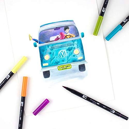 Tombow Pen Retro Dual Brush Markers, 10-Pack, 10 Piece - NewNest Australia