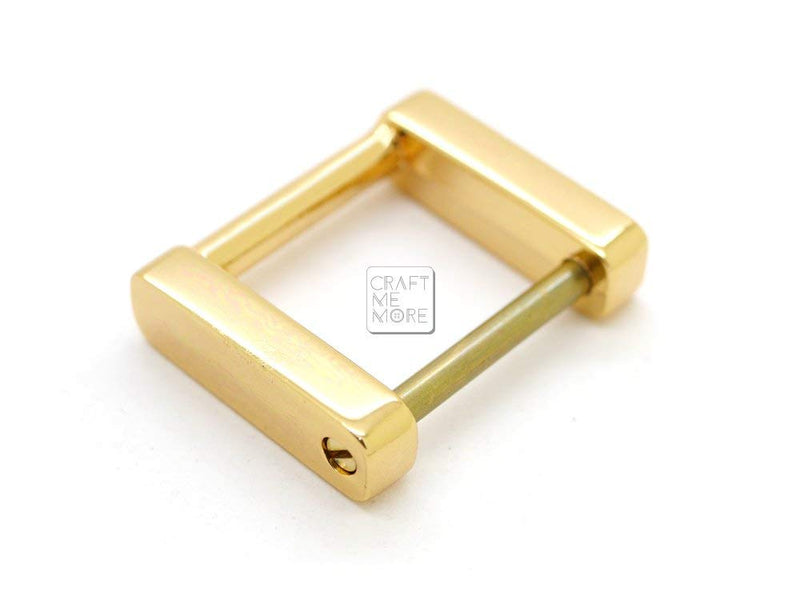 CRAFTMEMORE Rectangle Screw Rings Buckle Strap Connector Rectangular Shackle Screw Purse Bag Loop 4pcs (1 Inch, Gold) 1 Inch - NewNest Australia