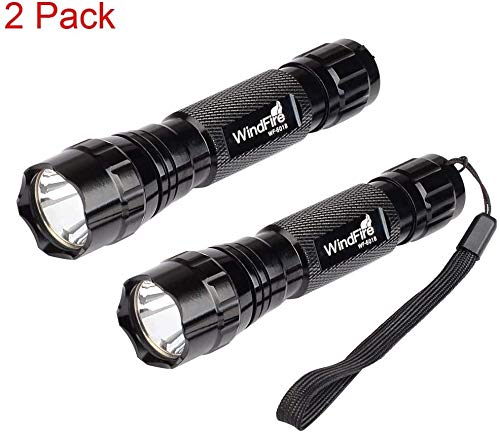 Super Bright Flashlight WF-501B Tactical Flashlight Cree XML L2 LED 1200 Lumens 1 Mode 3.7-18v Mini Portable Handheld Flashlight Torch for Hunting, Camping, Cycling 2Pack (Battery not Included) - NewNest Australia