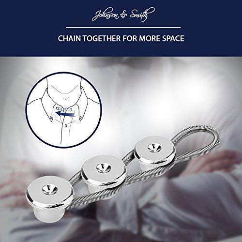 Johnson & Smith Collar Extenders/Neck Extender/Wonder Button for 1/2 Size Expansion of Men Dress Shirts, 5 +1 Pack, 3/8" - NewNest Australia