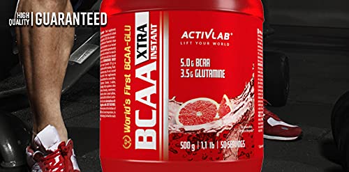 Activlab Bcaa Xtra Instant 500G 5000Mg Amino Acids 3500Mg L Glutamine Muscle Growth Supplement Regeneration Endurance Bodybuilding Optimum Grapefruit Flavor Bcaa 2 1 1 Including Measuring Cup - NewNest Australia