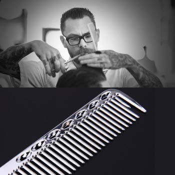 Nicoone Professional Hair Combs, Aviation Aluminum Metal Cutting Comb Hairdressing Comb, Salon Comb Master Barber Comb for Cutting and Hair Styling (8.4x1in, Gold) 1 Count (Pack of 1) - NewNest Australia
