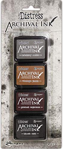 Tim Holtz Distress Archival Mini Ink Kits - Kit #1, Kit #2 and Kit #3 - 12 Mini Ink Pads - 3 Item Bundle - NewNest Australia