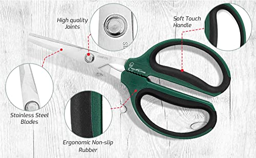 Hydroponic 60mm/40mm 2 pack Bonsai micro tip pruning shears (Stainless Steel) by Yieldcropper - NewNest Australia