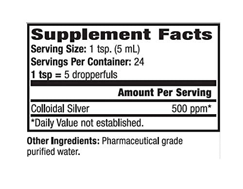 Natural Path Silver Wings Dietary Mineral Supplement, Colloidal Silver, 500 PPM, 4 fl. oz. / 120 ml - NewNest Australia