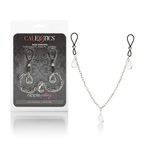 CalExotics Nipple Play Non-Piercing Chain Jewelry, Crystal/Clear - NewNest Australia