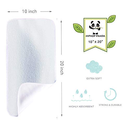 Bamboo Burp Cloths - Thickening 2 Layer Ultra Absorbent Burping Cloth for Baby Boys and Girls, Newborn Essentials Towel - Milk Spit Up Rags - Burpy for Unisex - （4 Pack） (Blue) Blue - NewNest Australia