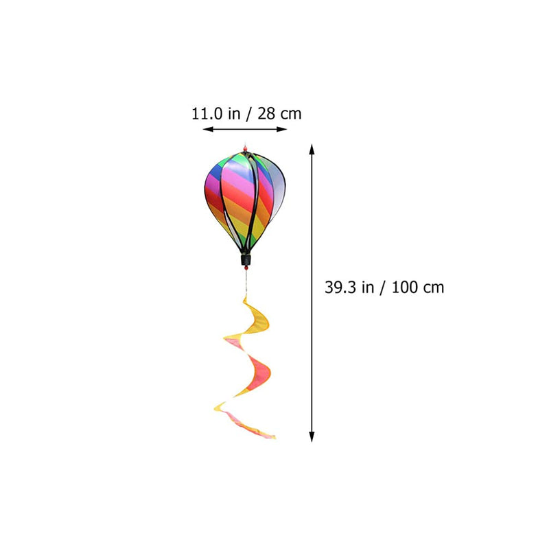 DOITOOL 3Pcs Hot Air Balloon Wind Rainbow Hanging Wind Spinner for Outdoor Garden - NewNest Australia