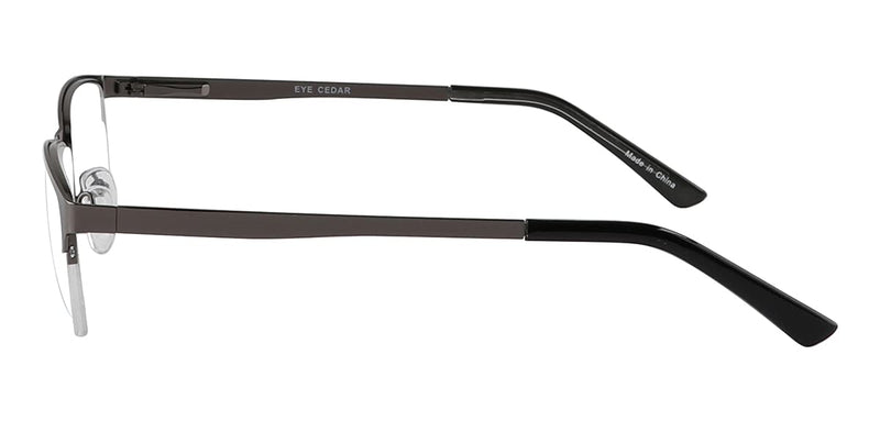 EYECEDAR Amcedar 5 pieces reading glasses men square frame metal gray stainless steel material spring hinges included reading glasses 2.00 +2.00 - NewNest Australia