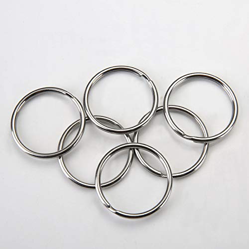 KINGFOREST 100PCS Key Rings 1 Inch, Key Rings Metal Keychain Rings Split Keyrings Flat Ring for Home Car Office Keys Attachment - NewNest Australia