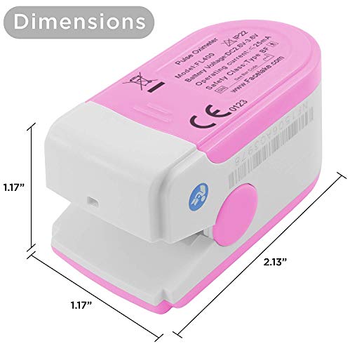 Facelake ® FL400P Pulse Oximeter with Carrying Case, Batteries, Neck/Wrist Cord - Pink - NewNest Australia
