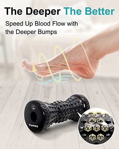 Tumaz Foot Roller [Upgraded Version with Deeper Bump] Ergonomic Designed Plantar Fasciitis Massage Roller for Relieving Plantar Fasciitis, Foot Arch Pain, Myofascial Pain Syndrome Diamond - NewNest Australia