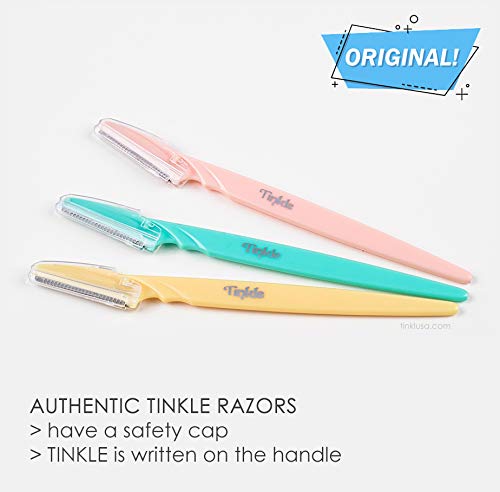 Dorco Tinkle Eyebrow Razor, Hair Trimmer Shaper Shaver and Tough Up Tool, Facial Razor with Safety Cover, 12 Razors | Dermaplaning Razor Tools | Skincare Party Favors 3 Count (Pack of 12) - NewNest Australia