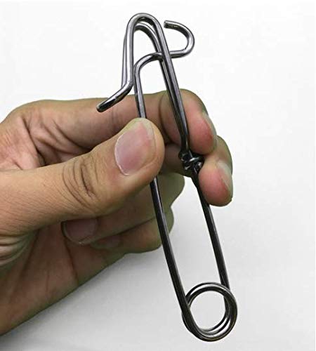 Laxygo 5pcs Longline Fishing Snap Clips Stainless Steel Floatline Tuna Clips 4 Sizes 3.5mmx5.0inch-5pcs - NewNest Australia