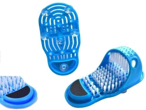 MIFAH Shower Exfoliating Foot Scrubber Massager Calluses Remover Cleaner Slipper Brush with Non Slip Suction Cups Stick on Floor (1 Piece Only) - NewNest Australia