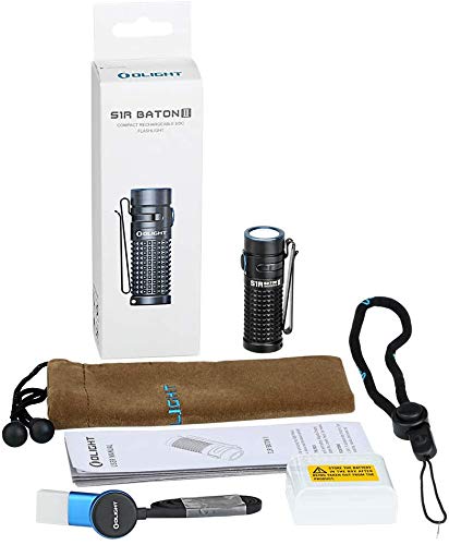 OLIGHT S1R II 1000 Lumen Compact Rechargeable EDC Flashlight with Single IMR16340 and Magnetic Charging Cable Black - NewNest Australia