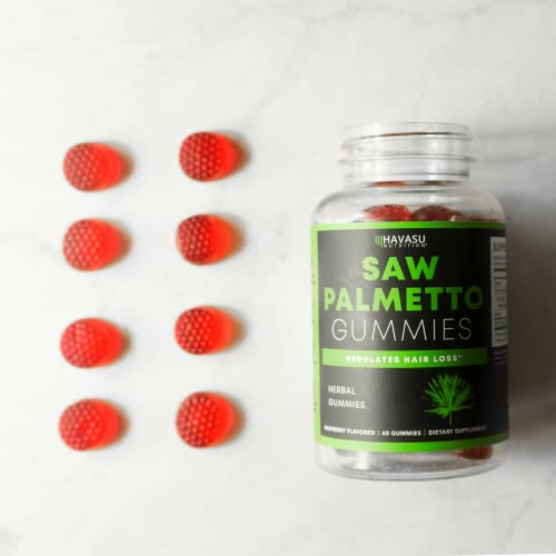 Saw Palmetto Gummies Hair Growth Supplement for Women and Men to Assist Reversal of Balding & Hair Thinning by Blocking DHT Receptors | Vegan Gummies - NewNest Australia