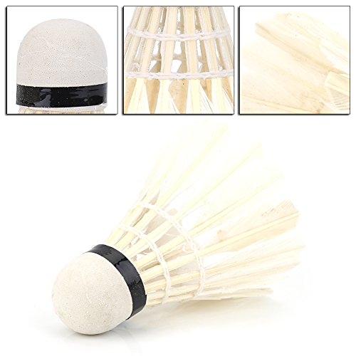 12Pcs/Lot Badminton Balls, Durable Stable White Advanced Goose Feather Hight Speed Shuttlecocks - NewNest Australia