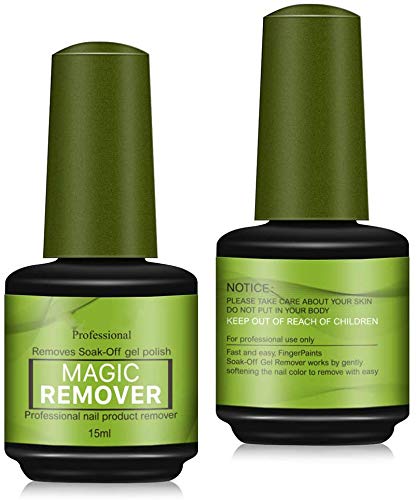 2 Pcs Magic Soak-Off Gel Nail Polish Remover, Professional Remover Nail Polish Delete Primer Acrylic Clean Degreaser For Nail Art Lacquer, Easily & Quickly (2 Pcs Nail Polish remover) - NewNest Australia