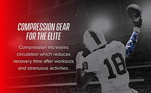 Sports Compression Arm Sleeves Baseball Basketball Shooter Youth & Adult Size Red Camo YL - NewNest Australia