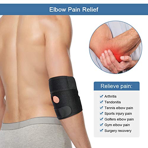 Yosoo Health Gear,Tennis Elbow Bandage With Compression Pad, Elbow Brace, Tennis Elbow Brace, Breathable Elbow Support Strap With Double Spring Stabilizer, Elbow Splint Supports Strong Velcro Straps - NewNest Australia