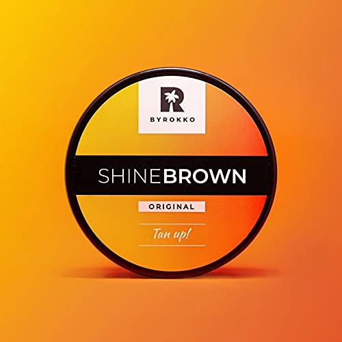 Byrokko SHINE BROWN Premium Tanning Accelerator Cream 1 TUB x 190ml Sunbed & Outdoor Sun Use Tan Up! 100% Natural Ingredients. Carrot Oil, Extra Virgin Olive Oil, Walnut Oil & Cacao Butter. - NewNest Australia