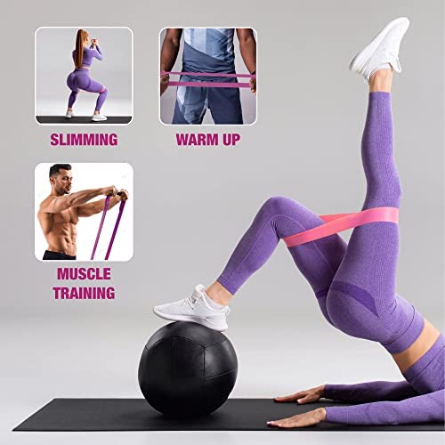 You vs You Resistance Bands with Storage Bag & Instruction, Strong Loop Fitness Band for Home Gym Exercise Workouts Yoga, Tone & Strength Men & Women, Colour Coded Resistance, Sweat Proof PINK - NewNest Australia