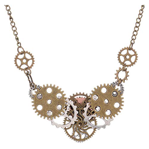 100g (70-80pcs) Mix Skeleton Steampunk Clock Watch Gear Cog Wheel Pendant Charms Jewelry Making DIY Steampunk Gear Pendant Charms Wholesale (4 Color Mixed) 4 color mixed - NewNest Australia