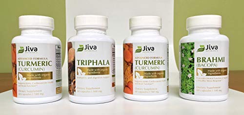 Triphala Capsules Extra Strength 500 mg - Made with Amalaki, Bhibhitaki & Haritaki - Immunity & Digestion Support, Colon Cleanser - Made in USA, All Natural, Non GMO - New Formula - Jiva Botanicals 60 - NewNest Australia