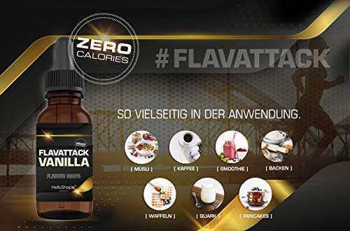 Flavor Drops Sugar-Free 50 Ml - Raspberry | Flavor Drops Without Calories For Sweetening With Dosing Aid | Vegan | For Natural Yoghurt, Porridge Or Quark - Flavattack - NewNest Australia