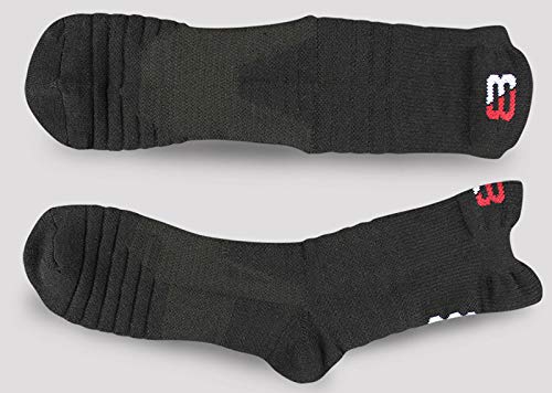 Kisgyst Men's Athletic Compression Crew Ankle Quarter Running Socks Elite Basketball Cushioned Training Socks 3 Pairs - NewNest Australia