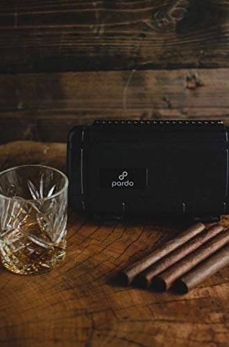Pardo Cigar Travel Humidor Case 15 Count - Waterproof, Rugged, Crushproof - Black - Holds up to 15 - NewNest Australia