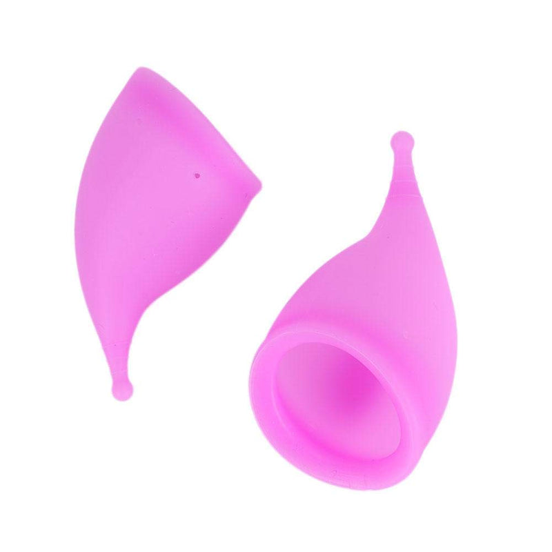 Menstrual Cup Set, Silicone Women Reusable Period Cup Collector Comfortable Lady Feminine Hygiene Cups - Alternative Protection to Tampons and Cloth Sanitary Napkins(Purple) Purple - NewNest Australia