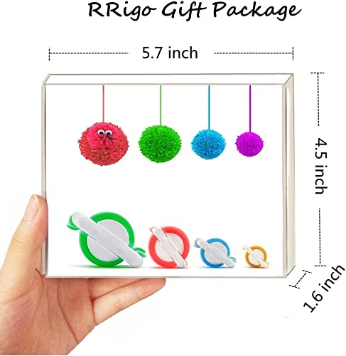 Pom Pom Maker, 7PCS Pompom Maker Tool Set for Fluff Ball Weave DIY Wool Yarn Knitting Craft Project for Kids and Adult 5 - NewNest Australia