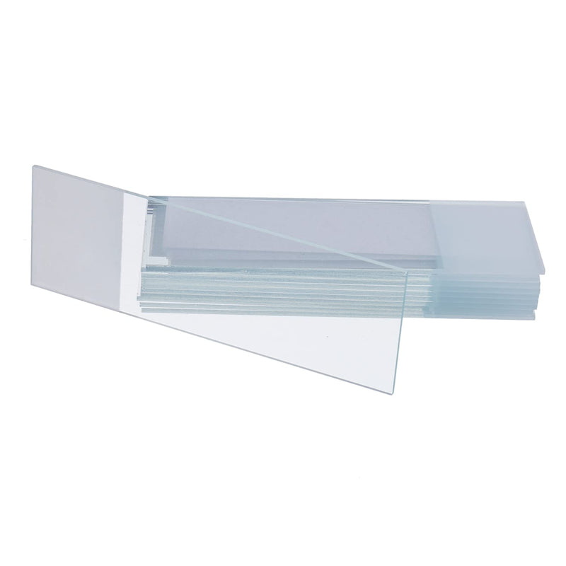 HUAREW 50 Pcs Ground Edge Pre-Cleaned Microscope Slides and 100 Pcs Pre-Cleaned Microscope Cover Glasses with 4 Plastic Droppers - NewNest Australia