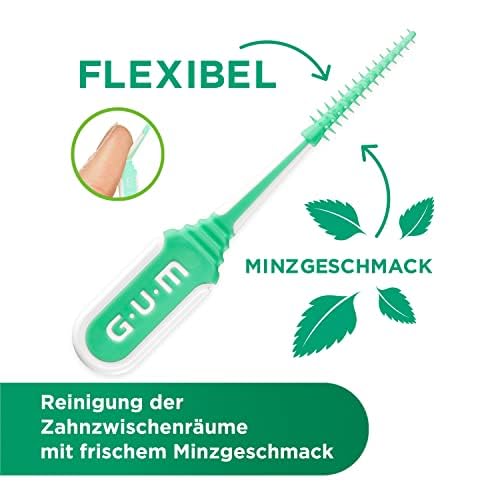 GUM SOFT-PICKS COMFORT FLEX MINT interdental cleaner | Interdental cleaning and plaque removal | Wide Handle And Flexible Neck (M - 6x40) M - [6x40] - NewNest Australia