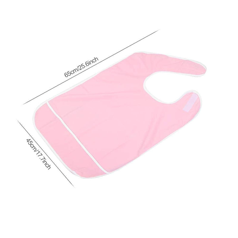 Waterproof Adult Bib, Anti-oil Wide Coverage Dining Aid Bib Protector for Elderly Seniors and Disabled Reusable Leakproof Apron(45 x 65cm/17.7 x 25.6in-Pink) 45 x 65cm/17.7 x 25.6in pink - NewNest Australia