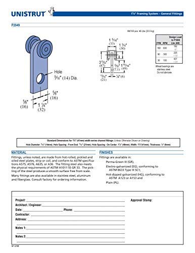 Genuine Unistrut P2949-EG 2 Wheel Trolley Assembly for use with P1000, P1001, P5000, P5001, P5500, P5501 and All 1-5/8" or Taller Strut Channel - NewNest Australia