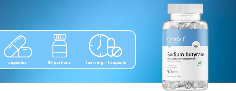 Sodium Butyrate 600mg (30% Butyric Acid) - Butyric Acid Sodium Butyrate - 90 Vege Capsules - NewNest Australia