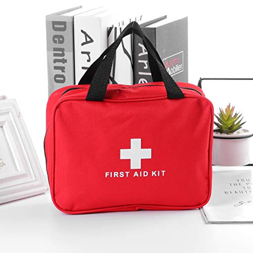 PAXLamb First Aid Bag First Aid Kit Empty Medical Storage Bag Red Trauma Bag for Emergency First Aid Kits Car Workshop Cycling Outdoors (Red 1PC) Red 1pc - NewNest Australia