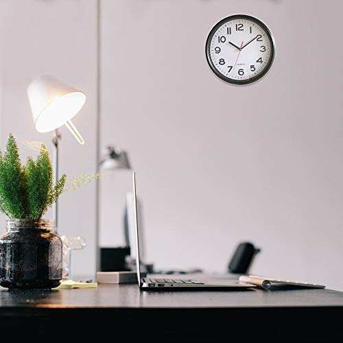 NewNest Australia - Vmarketingsite - 12 Inch Wall Clock Battery Operated Silent Non-Ticking Decorative Modern Round Quartz Black - Analog Classroom Hanging Clocks Large Numbers - Office/Kitchen/Bedroom/Bathroom/Gym 