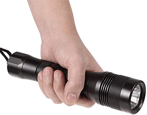 SecurityIng Waterproof 1000 Lumens Cree XM-L2 LED Diving Flashlight UnderWater 150m Depth Bright LED Lighting Lamp Dive Lights Torch for Diving Titanium - NewNest Australia