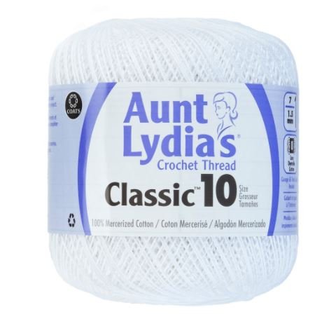 Aunt Lydia's Crochet Thread - Size 10 - White (2-Pack) - NewNest Australia