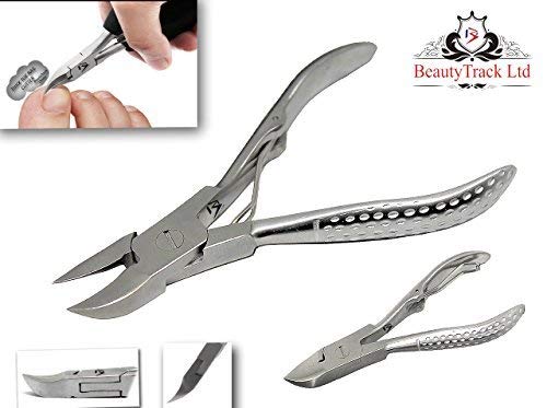 BeautyTrack Thick Toe Nail Cutter 4.5"(11 Cm) Clippers Pedicure Chiropody Podiatry For Thick Nails Solid Stainless Steel Quality Instruments - NewNest Australia