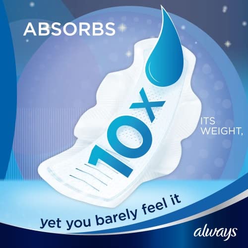 Always Infinity FlexProtect Pads Night (Size 3) Wings, Unscented, 6X 10 Sanitary Towels, Up to Zero Feel, Up to Zero Leaks, Thin and Flexible Protection, Always' Softest Toplayer Size 3 (Pack of 60) - NewNest Australia