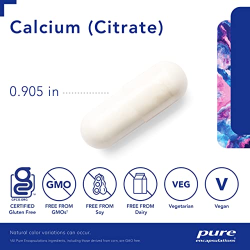 Pure Encapsulations Calcium (Citrate) | Supplement for Bones and Teeth, Colon Health, and Cardiovascular Support* | 180 Capsules Standard Packaging - NewNest Australia