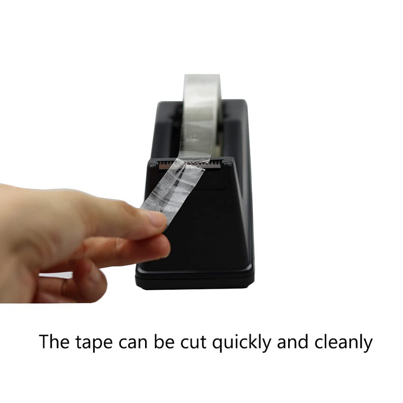 DBKMPZ Classic Desktop Tape Dispenser, 1 in Core, Non-Skid Base - with 1 Premium Rolls Invisible Clear Tape, Perfect for Office, Home, School (Black) Black - NewNest Australia